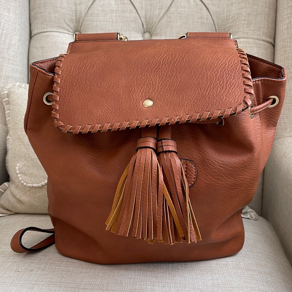 Medium bohemian brown handbag/backpack